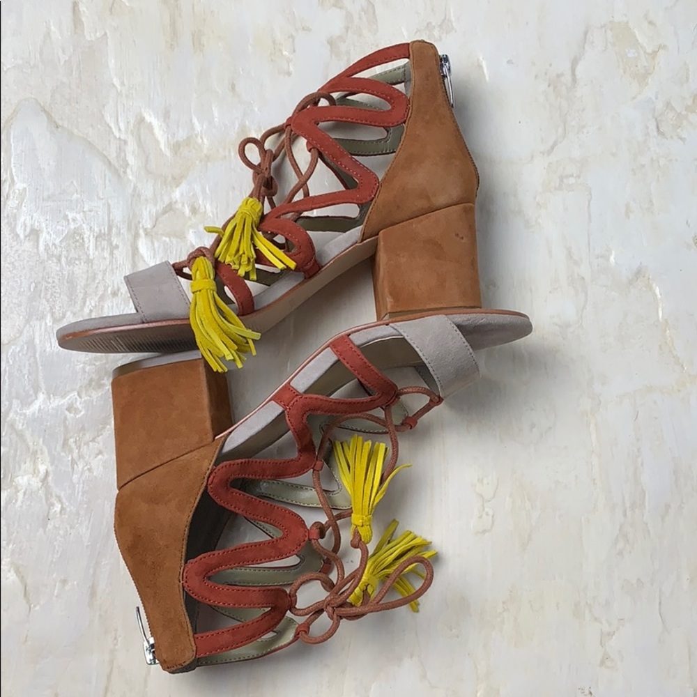 Marc Fisher suede tassel sandals